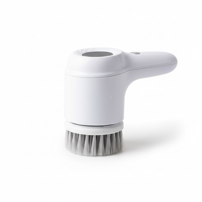 Cordless electric rotary scrubber with 5 replaceable brush heads, rechargeable bathroom and kitchen tile cleaning brush